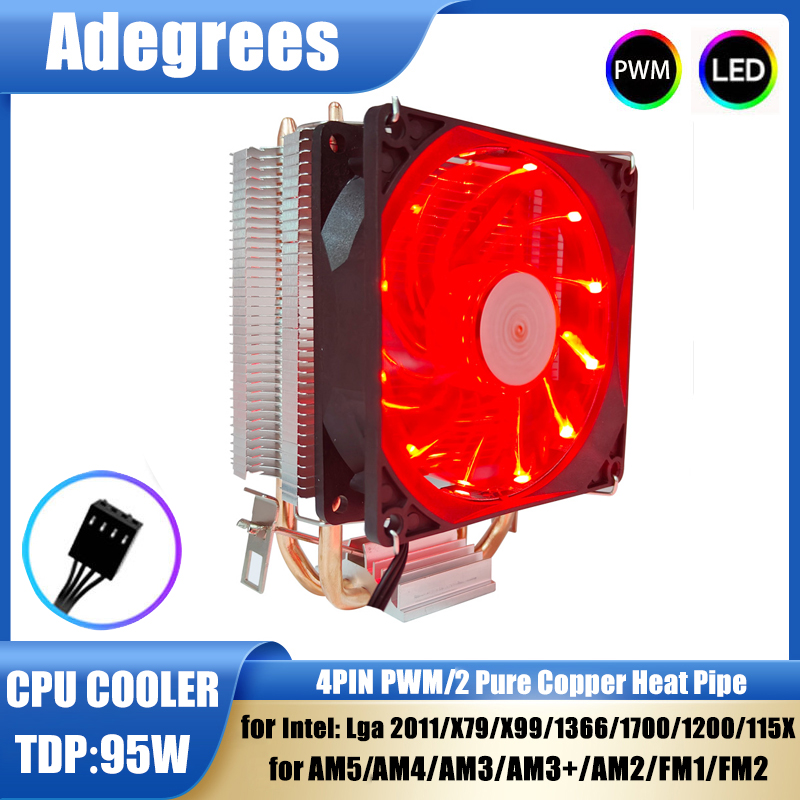 Cpu Heatsink - 2 panas pipa pendingin CPU menara