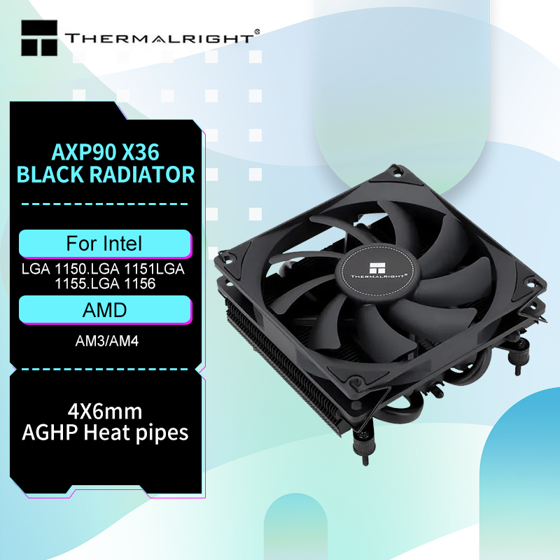 Air Cooler Cpu - Thermalright AXP-90 X36 CPU Hitam Pendingin