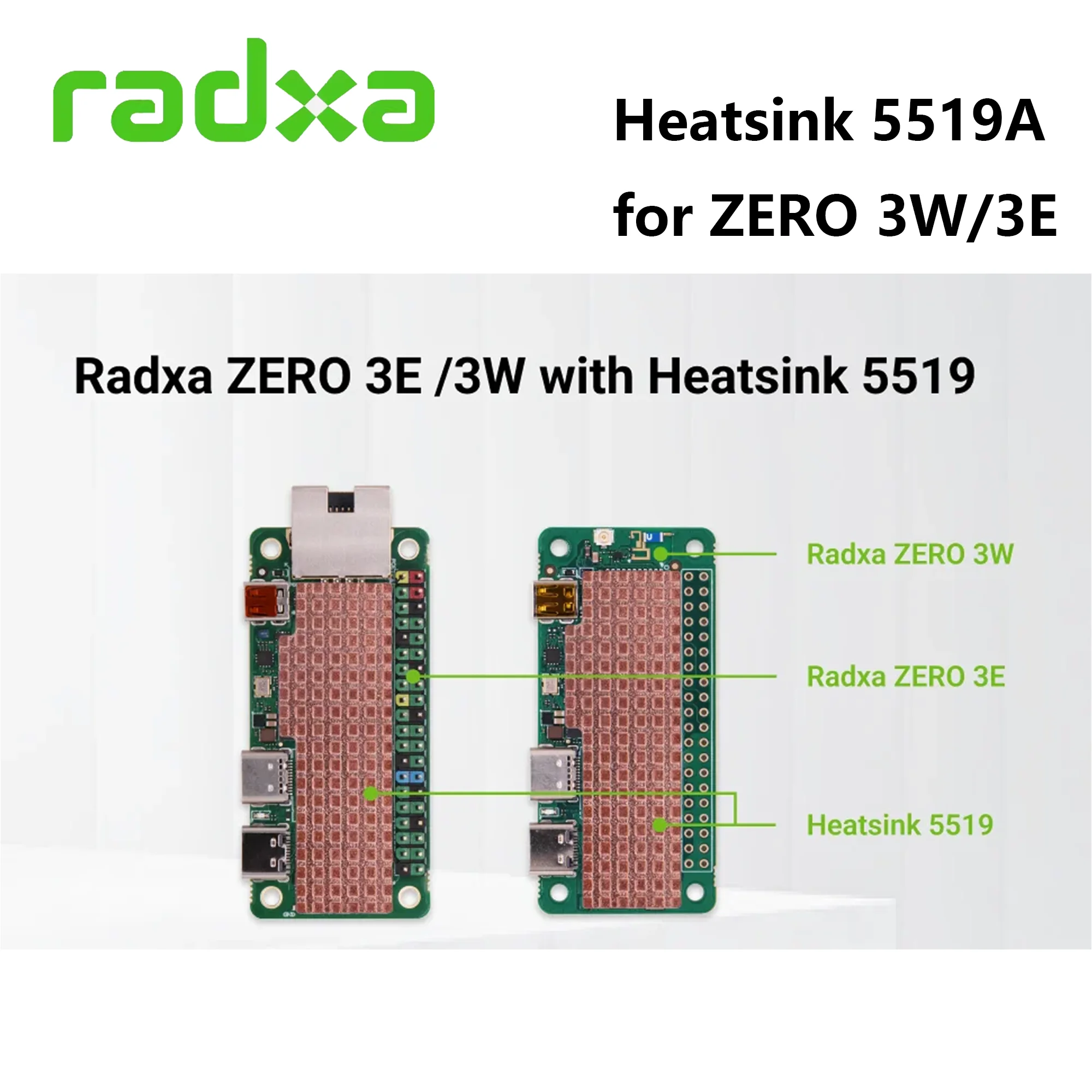 FireChip Radxa ZERO 3W / 3E He - Heatsink ulasan dan harga