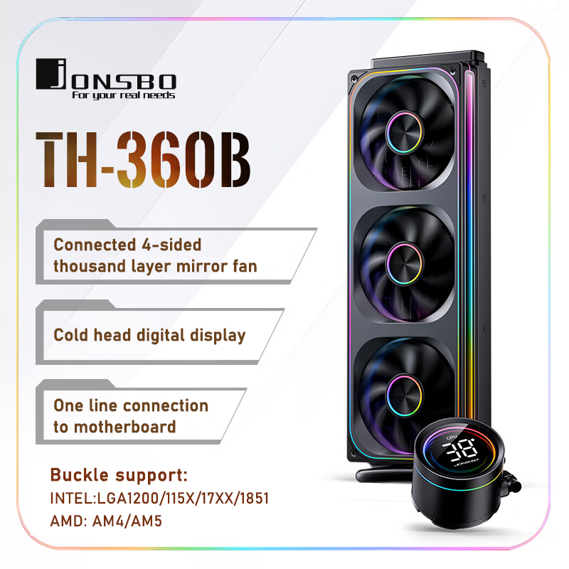 Jonsbo TH-360 AIO Pendingin Ca - Aio Liquid Cooler ulasan dan harga