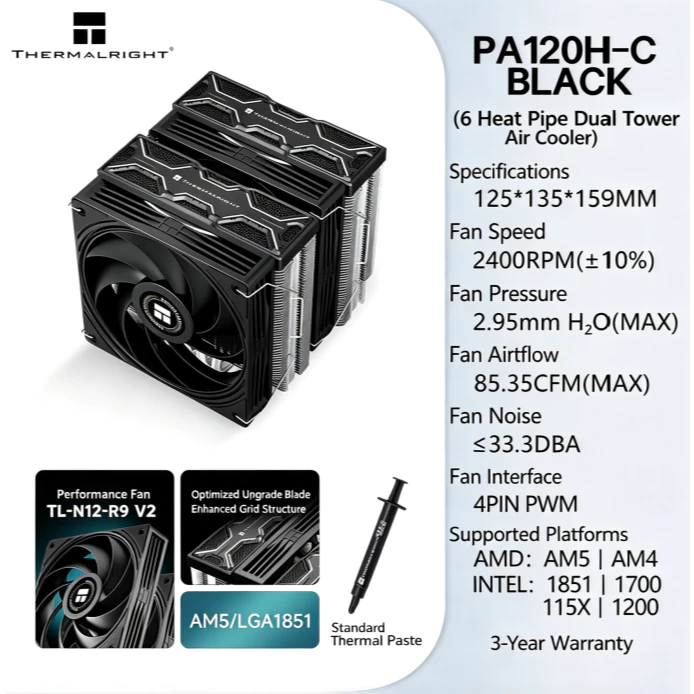 Thermalright PA120H‑C BLACK Pe - Thermal Paste ulasan dan harga