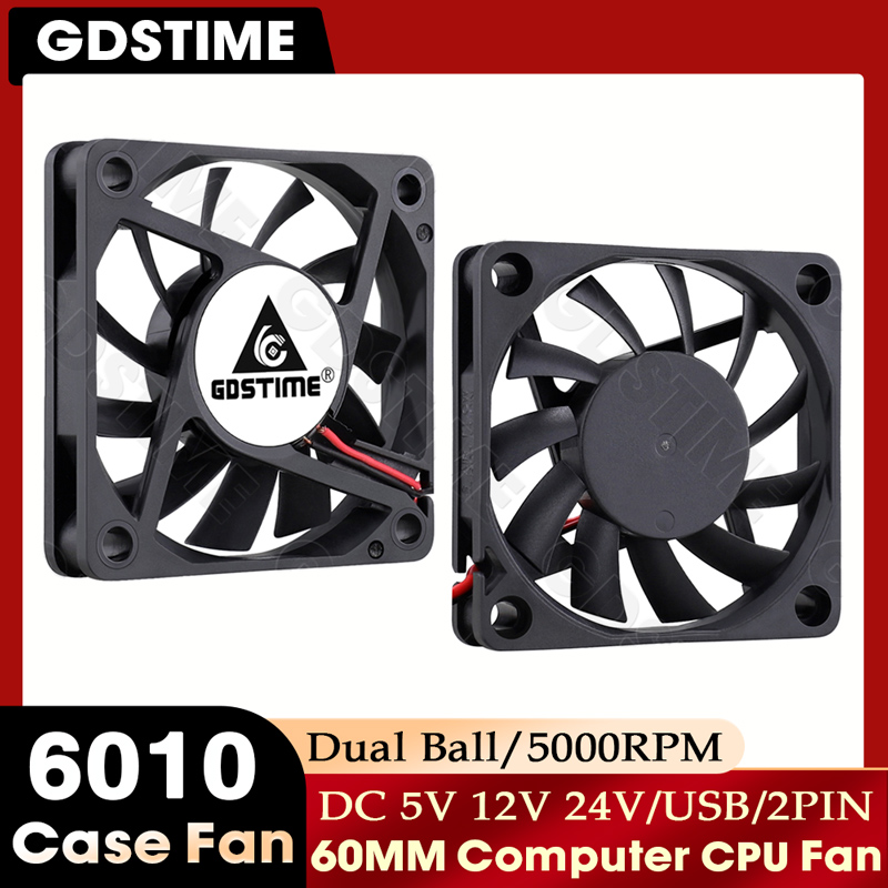 Kipas GDSTIME 60mm 24V 12V 60x - Gpu Cooler ulasan dan harga