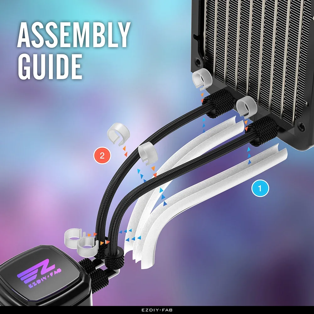 EZDIY ARGB Strip lampu For12MM - Aio Liquid Cooler ulasan dan harga