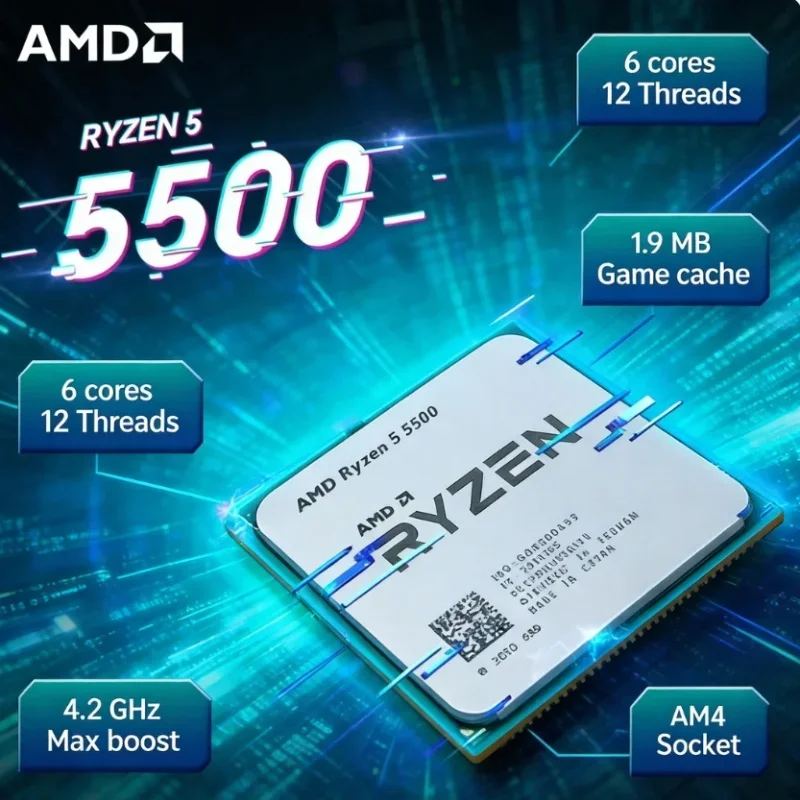 AMD Ryzen 5 5500 Studio Multi  - Cpu Cooler ulasan dan harga