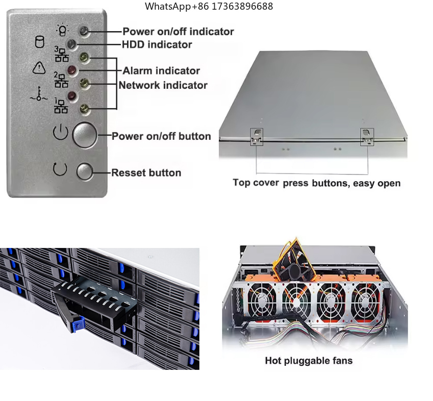 Casing Server Rak 4U dengan 24 - Case Fan ulasan dan harga